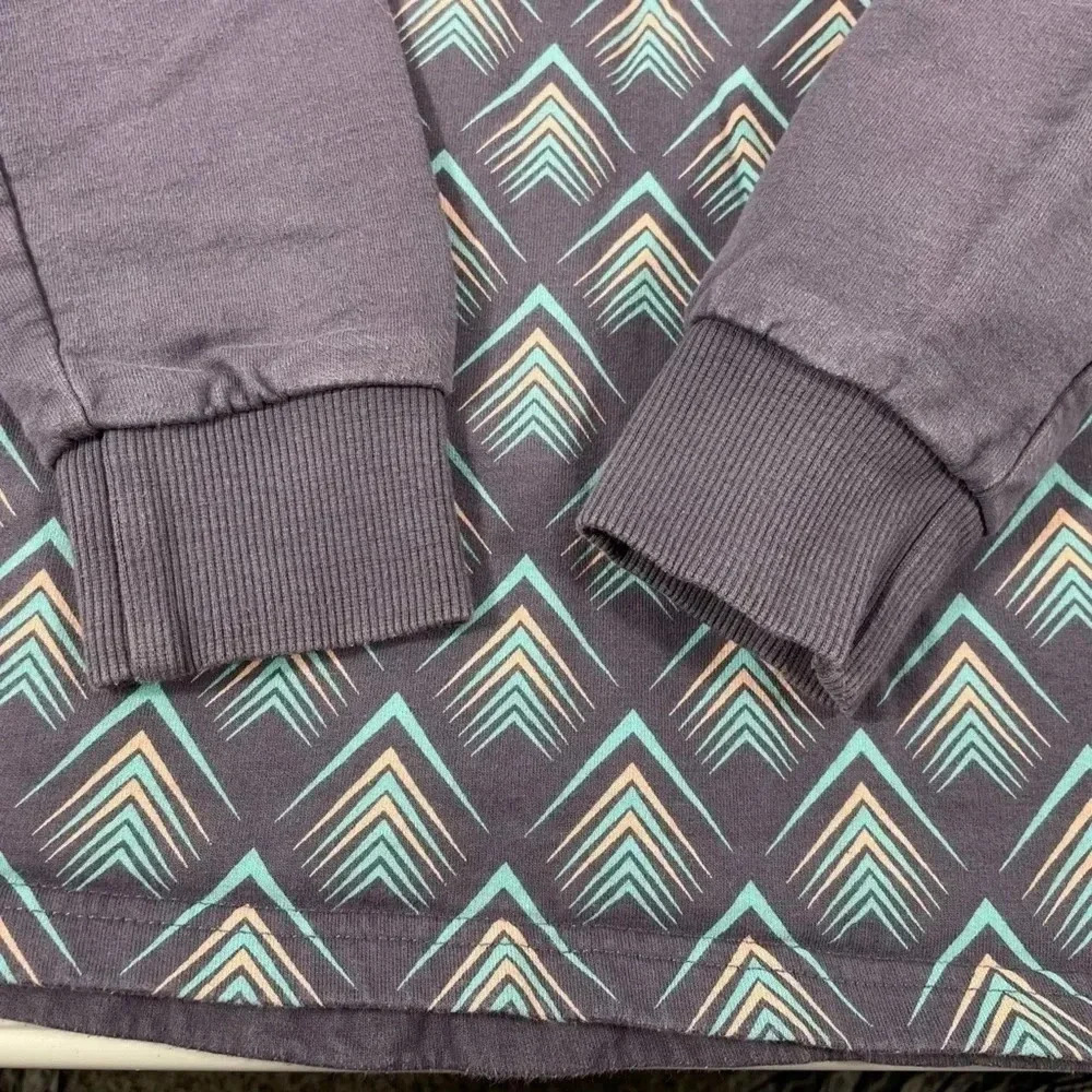 Bench Rare Geometric Purple Sweatshirt  Size Small - Picture 4 of 7
